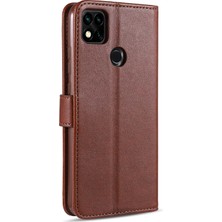 4U Sky Xiaomi Redmi Için Deri Telefon Kılıfı 9c/9c Nfc Şok Geçirmez Flip Cüzdan Stand-Brown ile Koruyucu Kapak (Yurt Dışından)