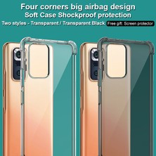 4U Sky Tam Vücut Sağlam Tpu Kapak Xiaomi Redmi Için Ekran Koruyucu ile Ince Şok Geçirmez Telefon Tampon Not 10 Pro Max/note 10 Pro 4g (Global)/note 10 Pro 4g (Hindistan) -Transparent Siyah (Yurt Dışından)