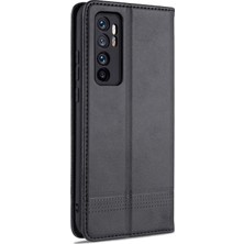 4U Sky Otomatik Emilen Pu Deri+Tpu Cüzdan Stand Telefon Kapak Kılıfı Xiaomi Mi Note 10 Lite-Black (Yurt Dışından)