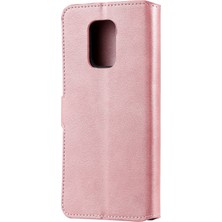 4U Sky Klasikler Pu Deri Telefon Kılıfı Cüzdan Stand Manyetik Kapak Xiaomi Redmi Note 9s/9 Pro Max/9 Pro-Rose Altın (Yurt Dışından)