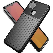 4U Sky Thunder Serisi Twill Doku Tpu Xiaomi Redmi 9c/9c Nfc-Black Için (Yurt Dışından)