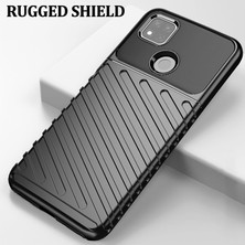 4U Sky Thunder Serisi Twill Doku Tpu Xiaomi Redmi 9c/9c Nfc-Black Için (Yurt Dışından)