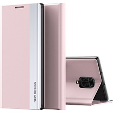 4U Sky Damla Dayanıklı Pu Deri Telefon Stand Kılıfı Xiaomi Redmi Note 9s/9 Pro/9 Pro Max-Rose Gold (Yurt Dışından)