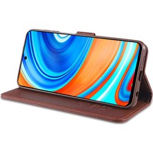 4U Sky Xiaomi Redmi Için Pu Deri Cüzdan Kılıfı Not 9s/redmi Note 9 Pro-Koffee (Yurt Dışından)