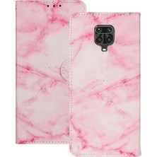 4U Sky Desen Baskı Kılıfı Deri Cüzdan Cep Telefonu Xiaomi Için Redmi Note 9s/9 Pro/9 Pro Max-Pink (Yurt Dışından)