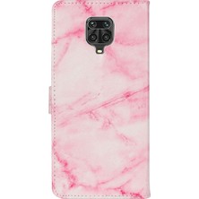 4U Sky Desen Baskı Kılıfı Deri Cüzdan Cep Telefonu Xiaomi Için Redmi Note 9s/9 Pro/9 Pro Max-Pink (Yurt Dışından)