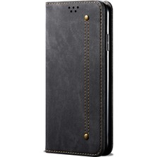 4U Sky Vintage Style Cüzdan Stand Kot Koku Doku Deri Deri Telefon Kapağı Xiaomi Redmi Note 10 Pro/note 10 Pro (Hindistan)/note 10 Pro Max-Black (Yurt Dışından)