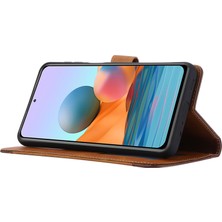 4U Sky Deri Cüzdan Stand Telefon Kılıfı Xiaomi Için Redmi Note 10 Pro/not 10 Pro Max-Red (Yurt Dışından)