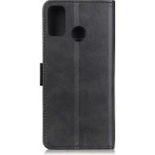 4U Sky Manyetik Deri Stand Cüzdan Koruyucu Kılıf Xiaomi Redmi 9c/9c Nfc-Black (Yurt Dışından)