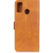 4U Sky Manyetik Deri Standı Cüzdan Koruyucu Kasa Xiaomi Redmi 9c/9c Nfc-Brown (Yurt Dışından)