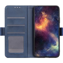 4U Sky Dokulu Deri Yüzey+ Tpu Telefon Kılıfı Cüzdan Manyetik Flip Tam Vücut Koruma Stand Koruyucu Telefon Kapağı Xiaomi Redmi Not 11 Pro+ 5g/11 Pro 5g (Çin) (Mediatek) -Blue (Yurt Dışından)