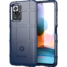 4U Sky Şok Geçirmez Engebeli Kare Izgara Cilt Tpu Xiaomi Redmi Için Telefon Kılıfı Note 10 Pro/not 10 Pro Maks-Blue (Yurt Dışından)