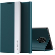 4U Sky Damla Dayanıklı Pu Deri Telefon Stand Kılıfı Xiaomi Redmi Note 9s/9 Pro/9 Pro Max-Green (Yurt Dışından)