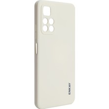 4U Sky Xiaomi Redmi Için Kazık Dayanıklı Yumuşak Sıvı Silikon Kılıf Kesin Kesme Telefon Kapağı Not 11 5g (Çin) (Mediatek)/not 11S 5g/not 11T 5g-Beige (Yurt Dışından)