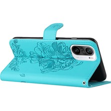 4U Sky Pu Deri Cüzdan Stand Tasarım Telefon Kılıfı, Xiaomi Mi 11I/POCO F3/redmı K40/K40 Pro-Yeşiller Için Baskılı Kaplan Kafası ve Çiçeği ile (Yurt Dışından)