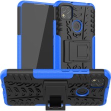 4U Sky Serin Lastik Pc+Tpu 2 Xiaomi Redmi 9c/9c Nfc/redmi 9 (Hindistan)/redmi 10A/XIAOMI Poco C3-Blue Için 1 Kickstand Koruma Telefonu Kabuğu (Yurt Dışından)