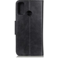 4U Sky Xiaomi Redmi 9c/9c Nfc-Black Için Crazy Horse Deri Cüzdan Stand Kılıfı (Yurt Dışından)