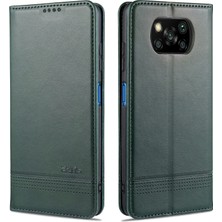 4U Sky Xiaomi Poco X3/poco X3 Nfc-Dark Green Için Otomatik Emilmiş Deri Cüzdan Stand Koruyucu Kapak Kılıfı (Yurt Dışından)