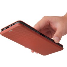 4U Sky Xiaomi Redmi Için Note 10 Pro/pro Max Otomatik Absorlanmış Deri Kapak Çıkarılabilir Halka ile Karbon Fiber Doku Kickstand Strap-Orange (Yurt Dışından)