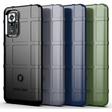 4U Sky Xiaomi Redmi Için Şok Geçirmez Sağlam Kare Izgara Cilt Tpu Telefon Kılıfı Kabuğu Not 10 Pro/not 10 Pro Max-Black (Yurt Dışından)