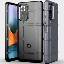 4U Sky Xiaomi Redmi Için Şok Geçirmez Sağlam Kare Izgara Cilt Tpu Telefon Kılıfı Kabuğu Not 10 Pro/not 10 Pro Max-Black (Yurt Dışından)