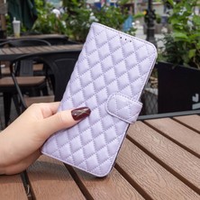 4U Sky Xiaomi Için Poco X3/x3 Nfc/x3 Pro Matte Pu Deri Deri Telefon Cüzdan Standı Kılıf Rhanmombus Baskılı Koruyucu Kapak Morası (Yurt Dışından)