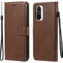 4U Sky Deri Cüzdan Stand Telefon Kılıfı Xiaomi Redmi K40 Pro/redmi K40/POCO F3/mı 11-Brown (Yurt Dışından)