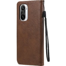 4U Sky Deri Cüzdan Stand Telefon Kılıfı Xiaomi Redmi K40 Pro/redmi K40/POCO F3/mı 11-Brown (Yurt Dışından)