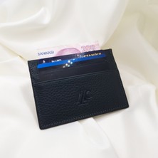 ALC Collection Hakiki Deri Floter Desen Yeşil Ince Unisex Klasik Kartlık Cüzdan