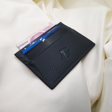 ALC Collection Hakiki Deri Floter Desen Yeşil Ince Unisex Klasik Kartlık Cüzdan