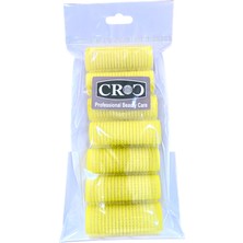 Croc 1223 Sarı 7'li Mini Paket Bigudi Cırtlı Saç Bigudisi Çap 2 cm