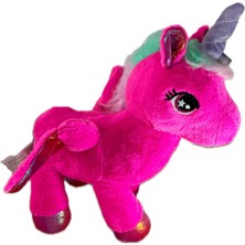 Kara Toys Peluş Unicorn At Kanatlı Koyu Pembe 30 cm