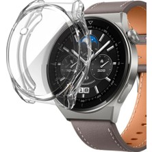 Tagomoon Huawei Watch Gt3 Pro 46MM Uyumlu Kasa ve Ekran Koruyucu 360 Tam Koruma Silikon Kılıf