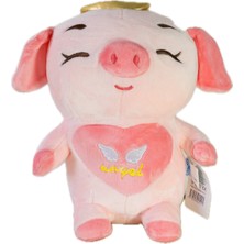 Kara Toys Peluş Domuzcuk Angel Pembe Renk 20 cm