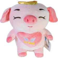 Kara Toys Peluş Domuzcuk Angel Pembe Renk 20 cm