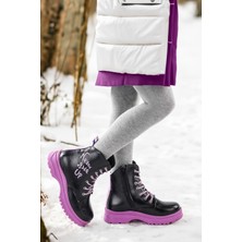 Kiko Kids Termo Taban Kız Çocuk Bot Mikrofiber Fermuarlı Bağlama ile Şık ve Rahat