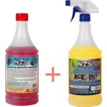 Dtx Kimya Oto Kalorifer ve Petek Temizleme  Yağ Sök. Etkili 1 Lt & Ixir Çok Amaçlı Temizleme Spreyi 1 Lt