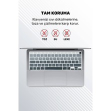 Lunexves Macbook Air 2020 13 Inc M1 A2337 / A2179 Uyumlu Türkçe Q Klavye Slim Klavye Koruyucu Kılıf