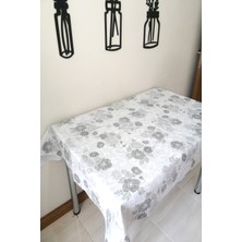 Elegancev Altı Astarlı Muşamba Masa Örtüsü -Gri