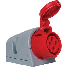 Mete Enerji , 406605V , 4X16A. IP44 Duvar Prızı-Eğik Gövdelı