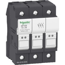 Schneider Electric , DF103 , Tesys Sigorta Bağlantı Kesici 3p 32A - Sigorta Boyutu 10 x 38 mm