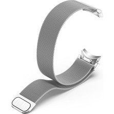 AktarMobile Galaxy Watch 4 Classic 42 / 46 mm Tam Uyumlu Mıknatıslı Hasır Metal Örgü Kordon Kayış Orijinal Pim