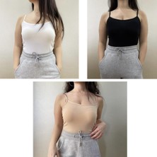 Betimoda Pamuklu Likralı Askılı Body Atlet 3 Adet Karışık