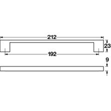 Hafele Han Kulp Siyah Renkli 192 mm 2'li Paket