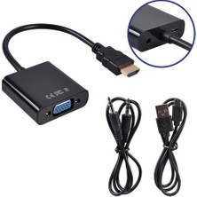 Blue Wings HDMI To VGA Çevirici Kablo Uydu Receiver Macbook Ps3 Ps4 Projeksiyon + Ses ve Güç Destekli