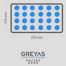 Greyas Moulds Kare Pralin Çikolata KALIBI-3887