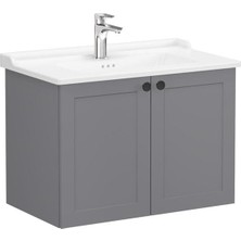 Vitra Root Classic Kapaklı Lavabo Dolabı 80 cm Mat Gri 68724
