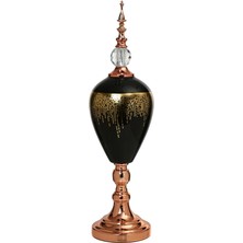 Vitale Amber Bronz Kapaklı Vazo 60 cm AK.JE0011