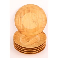 Bambum Huum Yemek-Servis Tabağı Yuvarlak 22 cm - 6'lı Set