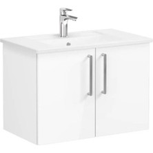 Vitra Root Flat Kapaklı Lavabo Dolabı, 80 Cm, Parlak Beyaz 66390
